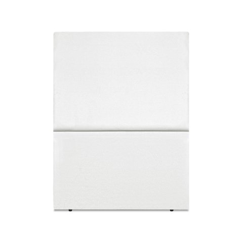 Cabeceira Estofada Solteiro Luna 90cm Suede Branco