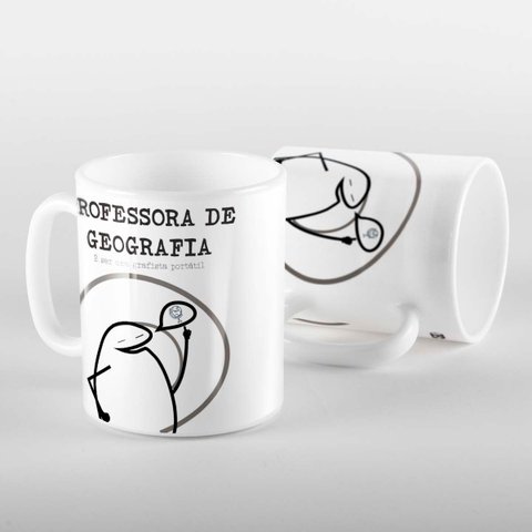 Caneca Flork Professora de Geografia Portátil