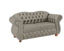 Ver imagem 1 de Duas Namoradeiras Chesterfield Merlo 2 Lugares - Suede Cinza Camurça/ Decoração, recepção,