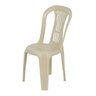 Cadeira Plástica Moderna Extra Forte Bistrô Ii Bege - 1
