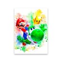 Ver imagem 1 de Placa Decorativa Mario e Yoshi 20x28cm