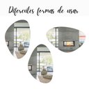 Ver imagem 2 de Espelho Decorativo Sala Hall entrada Quarto Orgânico Lapidado 90 X 60 Moderno C/Suporte