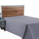 Ver imagem 1 de Lençol Cama Casal 100% Algodão sem Elástico Percal 300 Fios Hotel Pousada:cinza