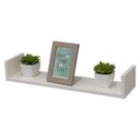 Ver imagem 2 de Prateleira U 80 x 20cm Branca Suporte Invisível