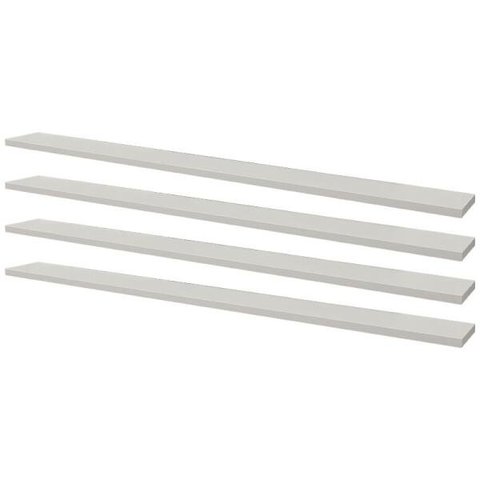 Kit 4 Prateleiras 80 x 20cm Branca Suporte Invisível