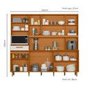 Ver imagem 4 de Armário de Cozinha Pilar Detalhes Ripado Frisado - Freijó Uv/off Acetinado/ripado Poliman