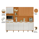 Ver imagem 3 de Armário de Cozinha Pilar Detalhes Ripado Frisado - Freijó Uv/off Acetinado/ripado Poliman