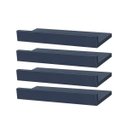 Ver imagem 1 de Kit 4 Prateleiras Porta Quadros 60 x 10cm azul Suporte Invisível