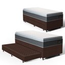 Ver imagem 1 de Cama Box com Colchao de Espuma D45 Pillow Top Fort Comfort + Auxiliar de Espuma Unique Solteiro 88cm