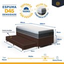 Ver imagem 6 de Cama Box com Colchao de Espuma D45 Pillow Top Fort Comfort + Auxiliar de Espuma Unique Solteiro 88cm