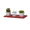Ver imagem 2 de Prateleira 40 x 20cm Vermelha Suporte Invisível