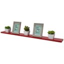 Ver imagem 2 de Prateleira 90 x 10cm Vermelha Suporte Invisível