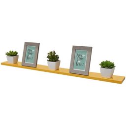 Prateleira 90 x 15cm Amarela Suporte Invisível - 2