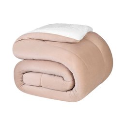 Cobredom Sherpa Queen Dupla Face Pele de Carneiro Soft Luxo 2,20m x 2,40m - BEGE - 1 Cobredom Sherpa Queen Dupla Face Pele de Carneiro Soft Luxo 2,20m x 2,40m - BEGE - 1