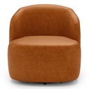 Ver imagem 6 de Kit 02 Poltronas Giratória e 01 Sofá Orgânico Leez 170cm 02 Lugares Couríssimo Caramelo - Desk