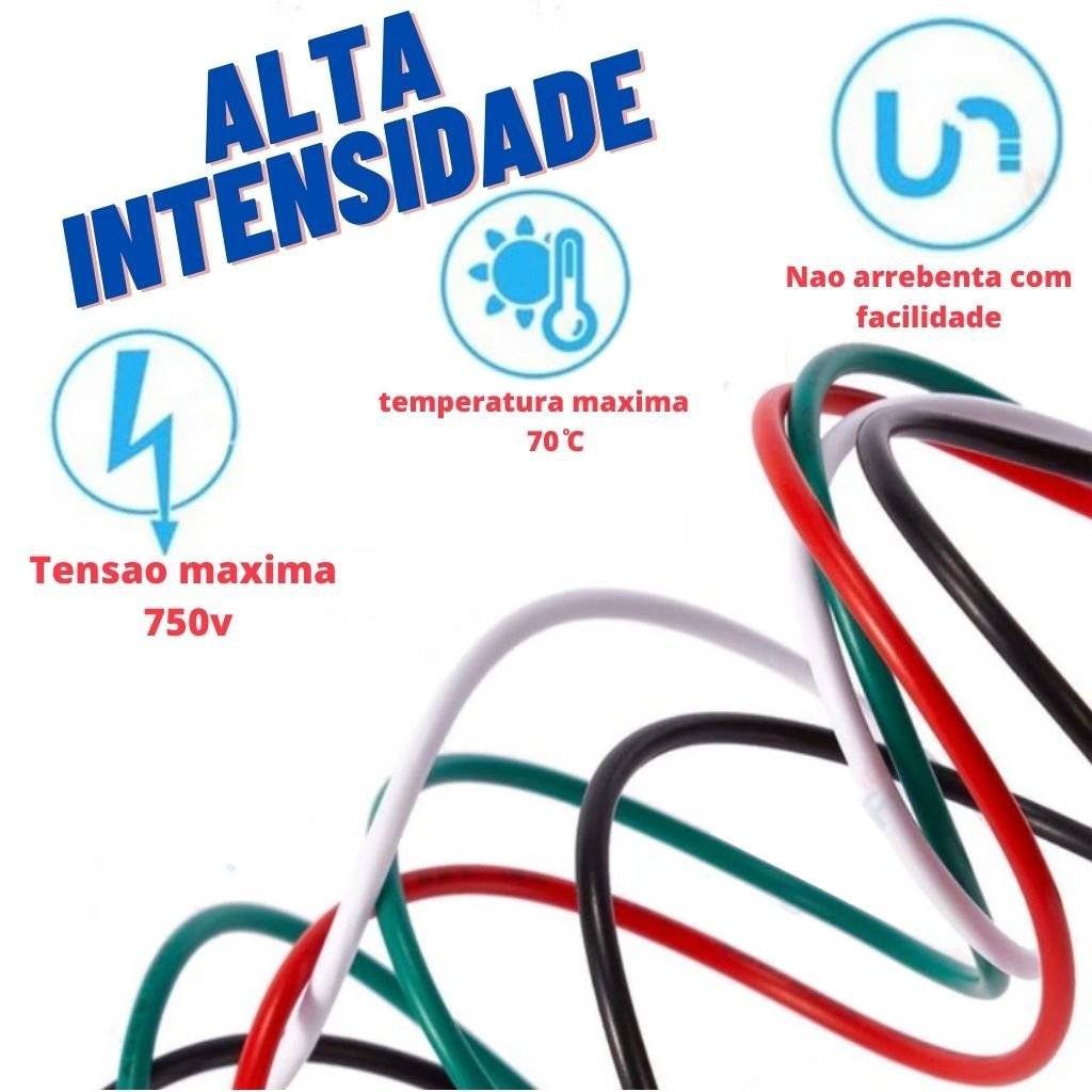 Fio cabo flexivel eletrico 2,5mm 25 metros :branco - 2