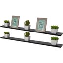 Ver imagem 1 de Kit 2 Prateleiras 90 x 15cm Preta Suporte Invisível