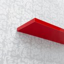 Ver imagem 5 de Kit 2 Prateleiras 90 x 15cm Vermelha Suporte Invisível