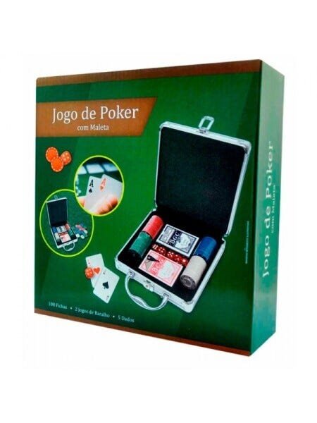 Jogo de Poker maleta 100 Fichas Cardosoutl - 1