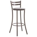 Ver imagem 1 de Banqueta Alta em Aço para Cozinha com Encosto