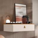 Ver imagem 1 de Console Suspenso Diana Minimalista Versátil Gaveta Espaçosa:off White/frijó