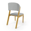 Ver imagem 5 de Cadeira Amanda Madeira Maciça Estofada para Mesa de Jantar Linho Cinza 407