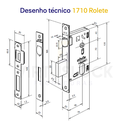 Ver imagem 3 de Fechadura Rolete Externa 1710 Polida Imab Polido
