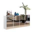 Ver imagem 7 de Aparador Buffet 4 Portas com Espelho Vegas Multimóveis V3558 Branco
