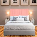 Ver imagem 2 de Cabeceira Estofada Moderna e Elegante para Cama de Casal 140 Eros Suede