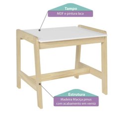 Conjunto Infantil Mesa com 1 Banqueta Castelo Casatema - 8