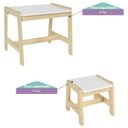 Ver imagem 6 de Conjunto Infantil Mesa com 1 Banqueta Castelo Casatema MadeiraOriginals Branco/Marrom
