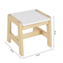 Ver imagem 4 de Conjunto Infantil Mesa com 1 Banqueta Castelo Casatema MadeiraOriginals Branco/Marrom