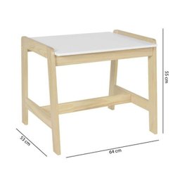 Conjunto Infantil Mesa com 1 Banqueta Castelo Casatema - 3