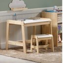 Ver imagem 1 de Conjunto Infantil Mesa com 1 Banqueta Castelo Casatema MadeiraOriginals Branco/Marrom