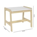 Ver imagem 3 de Conjunto Infantil Mesa com 1 Banqueta Castelo Casatema MadeiraOriginals Branco/Marrom