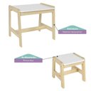 Ver imagem 5 de Conjunto Infantil Mesa com 1 Banqueta Castelo Casatema MadeiraOriginals Branco/Marrom