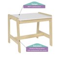 Ver mais imagens de Conjunto Infantil Mesa com 1 Banqueta Castelo Casatema MadeiraOriginals Branco/Marrom