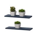 Ver imagem 2 de Kit 2 Prateleiras 70 x 10cm azul Suporte Invisível
