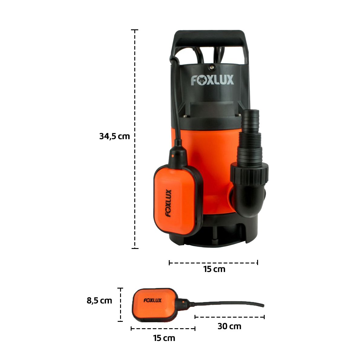 Bomba D'água Submersível 1cv 750w 127v Foxlux - 6