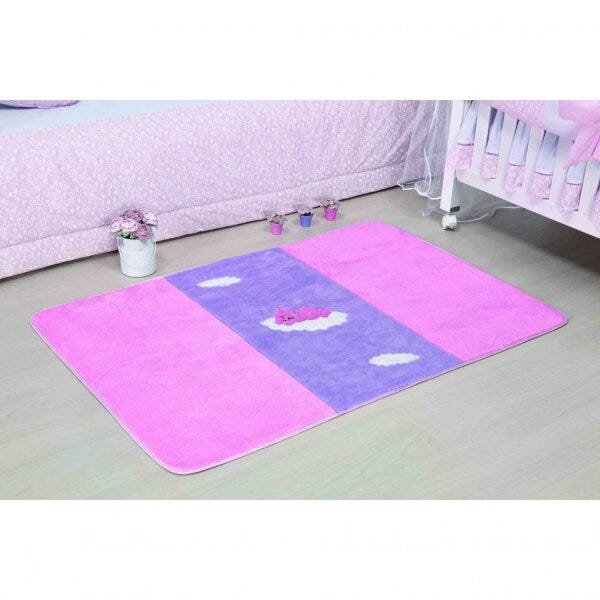 Tapete Passadeira Big Premium Urso Baby 0,90M x1,30M Guga Tapetes - 1
