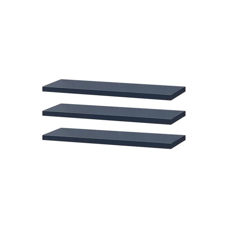 Kit 3 Prateleiras 70 x 20cm azul Suporte Invisível