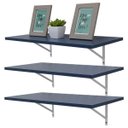 Ver imagem 2 de Kit 3 Prateleiras 70 x 25cm azul Com Mão Francesa