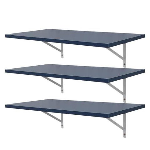 Kit 3 Prateleiras 70 x 25cm azul Com Mão Francesa
