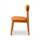 Ver imagem 4 de Cadeira Alice Madeira Maciça - Mel com Boucle Bege Mel Courino Caramelo