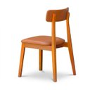 Ver imagem 3 de Cadeira Alice Madeira Maciça - Mel com Boucle Bege Mel Courino Caramelo