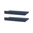 Ver imagem 1 de Kit 2 Prateleiras Porta Quadros 80 x 10cm azul Suporte Invisível