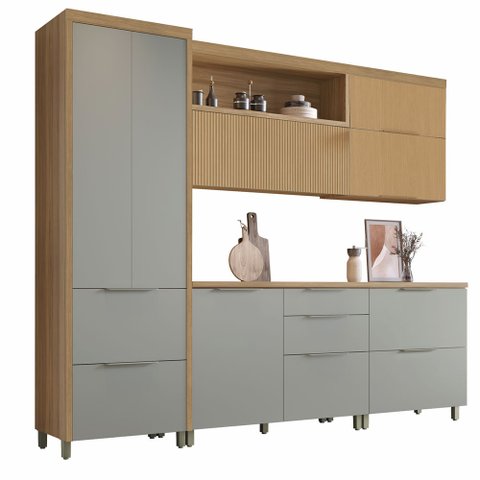 Cozinha Modulada 5 Peças Marquesa 7 Portas 6 Gavetas 100 Mdf Nesher