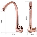 Ver imagem 4 de Torneira para Cozinha de Parede Bica Alta Linea ABS Rosé - 300005608 - Tigre
