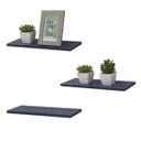 Ver imagem 2 de Kit 3 Prateleiras 80 x 20cm azul Suporte Invisível