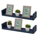 Ver imagem 2 de Kit 2 Prateleiras U 80 x 25cm azul Suporte Invisível